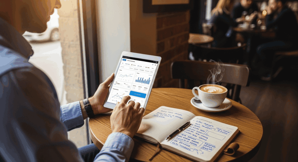 Freelancer using a budgeting app